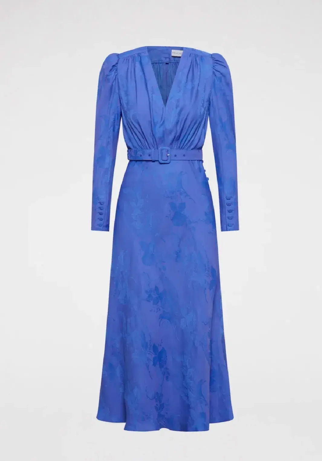 Scanlan Theodore French Jacquard Dress Blue Size 8 for rent on The Volte - main image