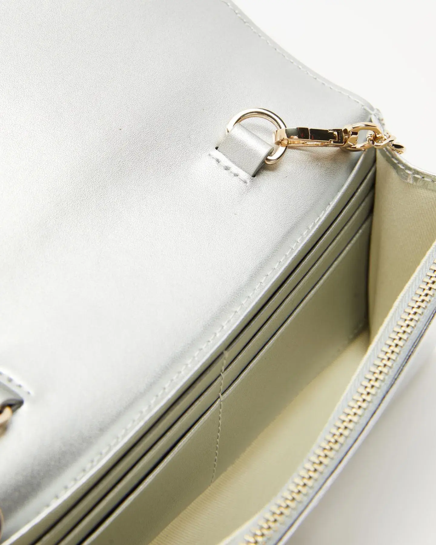 Ted Baker Liberta Metallic Purse on Chain Silver  - Image 3