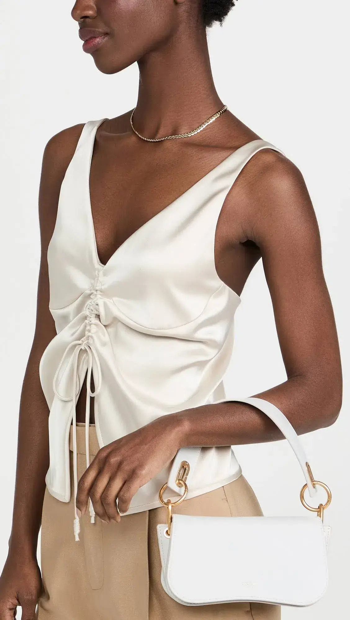 Oroton Liv Small Day Bag White  - Image 2