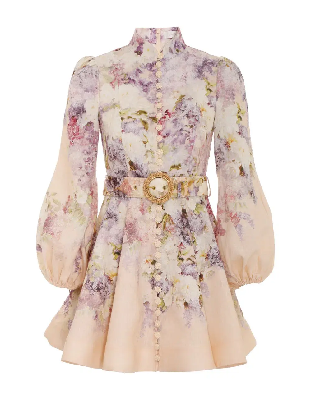 Zimmermann  Lyrical Buttoned Mini Dress Floral Size 2 / AU 12 - Image 2