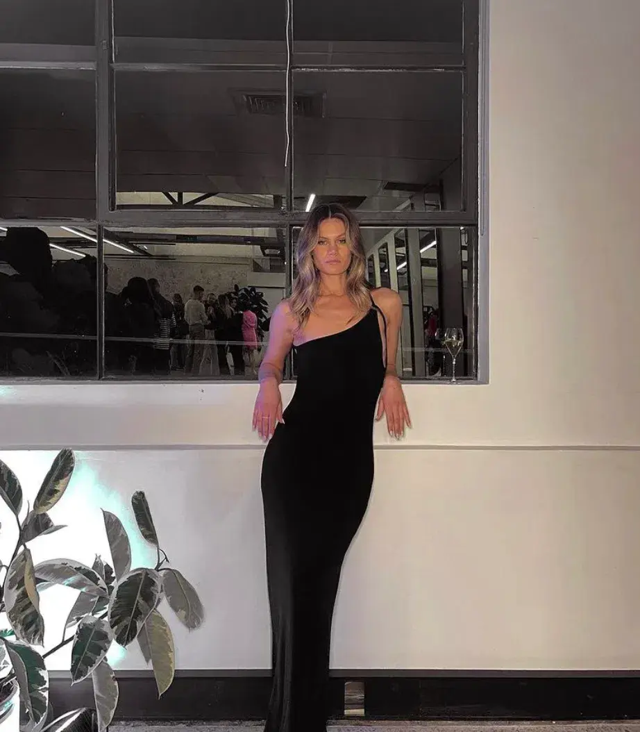 One Mile the Label Katie One Shoulder Dress Black Size AU 10 - Image 7