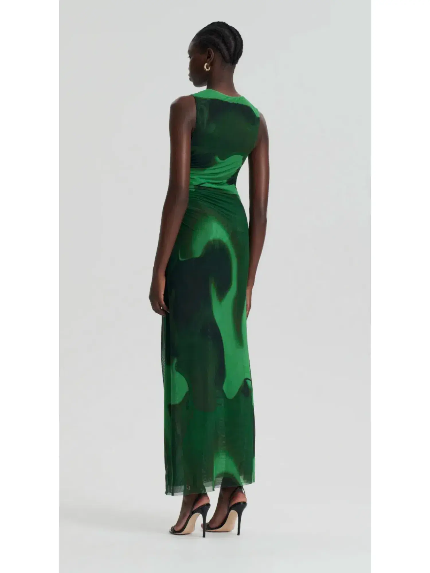 Scanlan Theodore Italian Watercolour Dress Safari Green Size AU 8 - Image 2