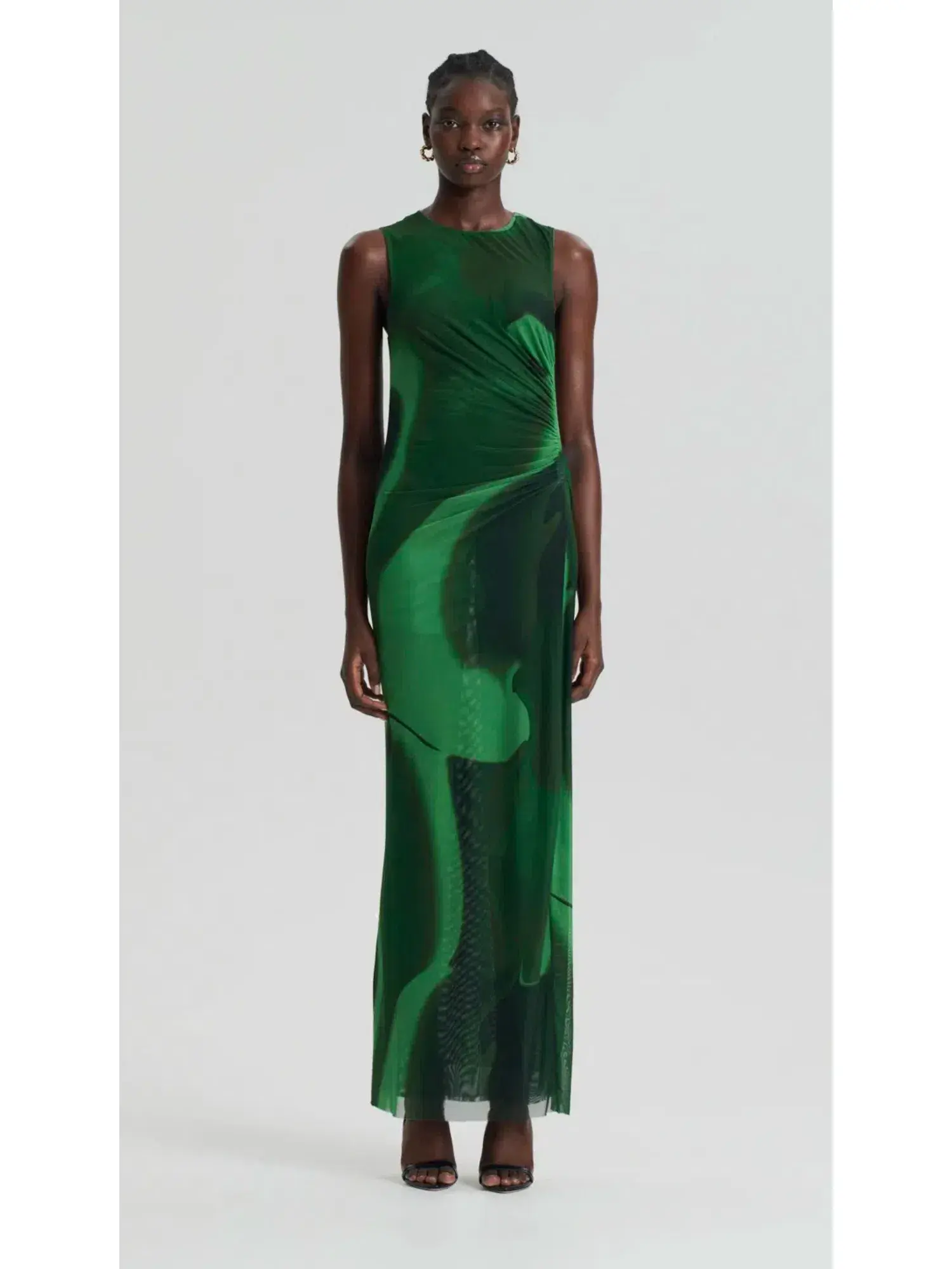 Scanlan Theodore Italian Watercolour Dress Safari Green Size AU 8 - Image 1
