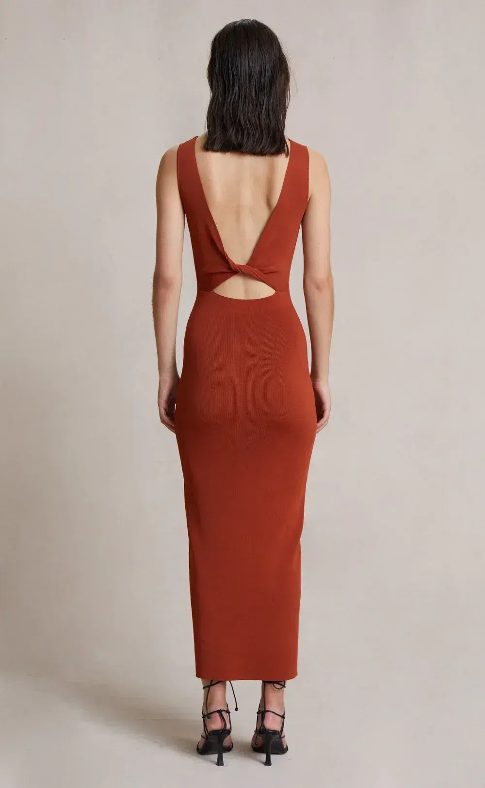 Bec & Bridge Sorbet Summer Midi Dress in Brick Size AU 6 - Image 3