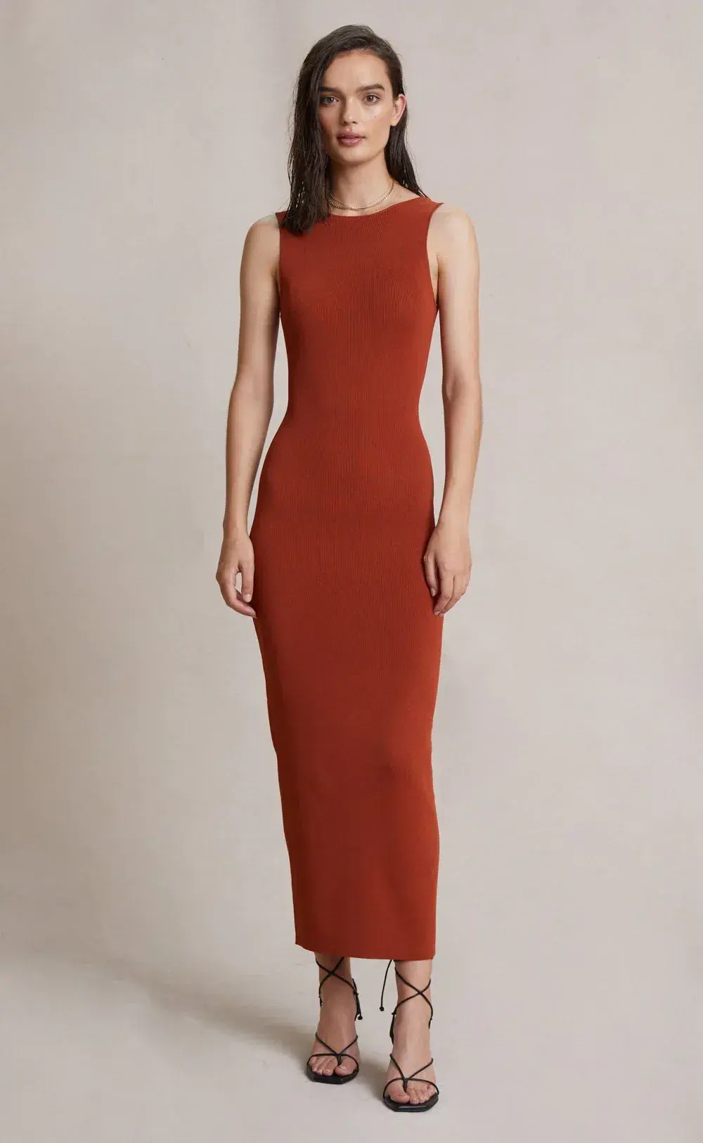 Bec & Bridge Sorbet Summer Midi Dress in Brick Size AU 6 - Image 2