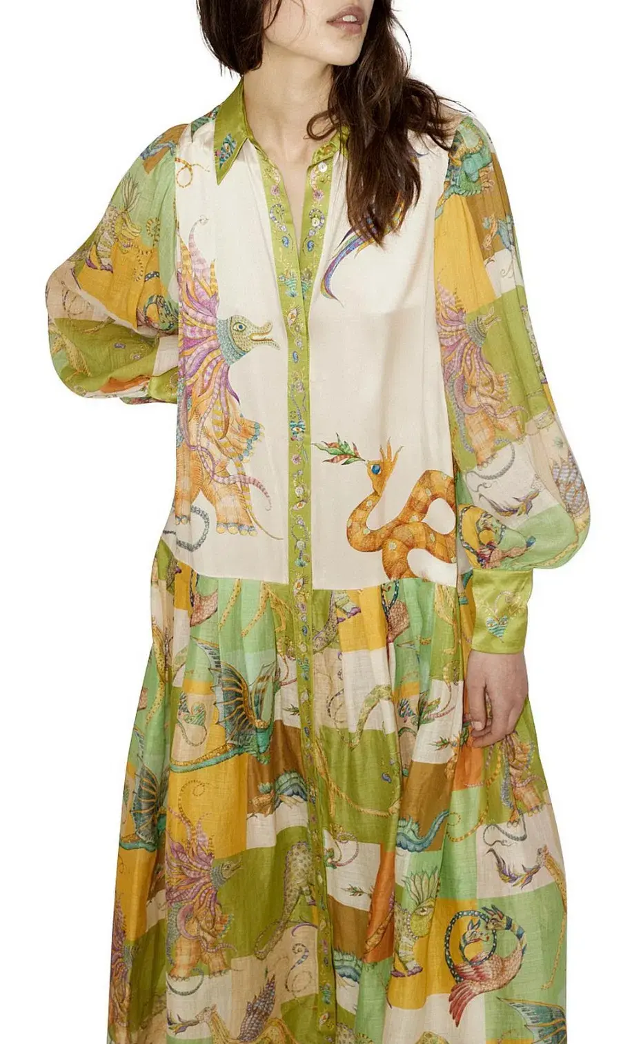 Alemais Jerome Shirtdress Multi Size 16 for rent on The Volte - main image