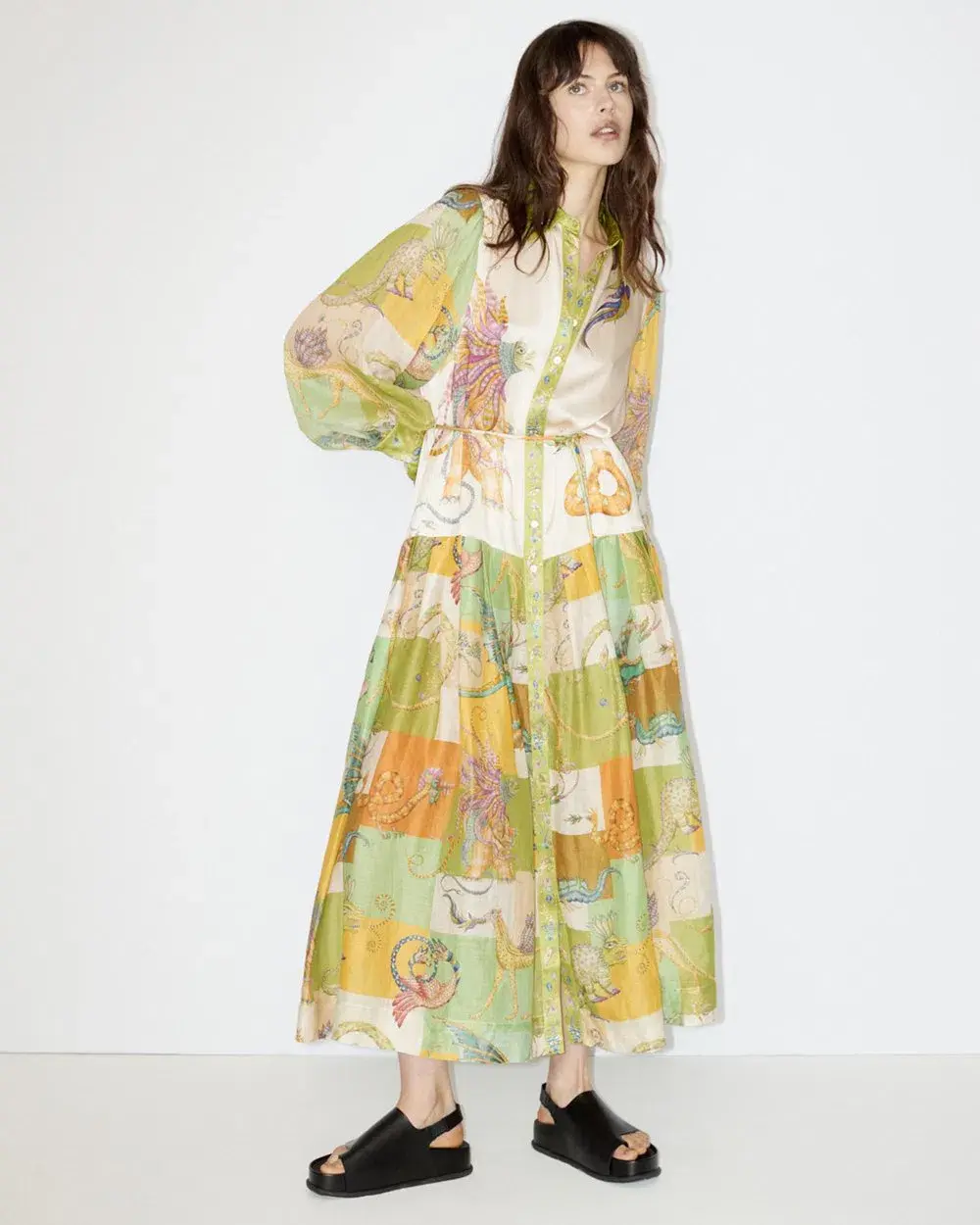 Alemais Jerome Shirtdress Multi Size 16 for rent on The Volte - main image