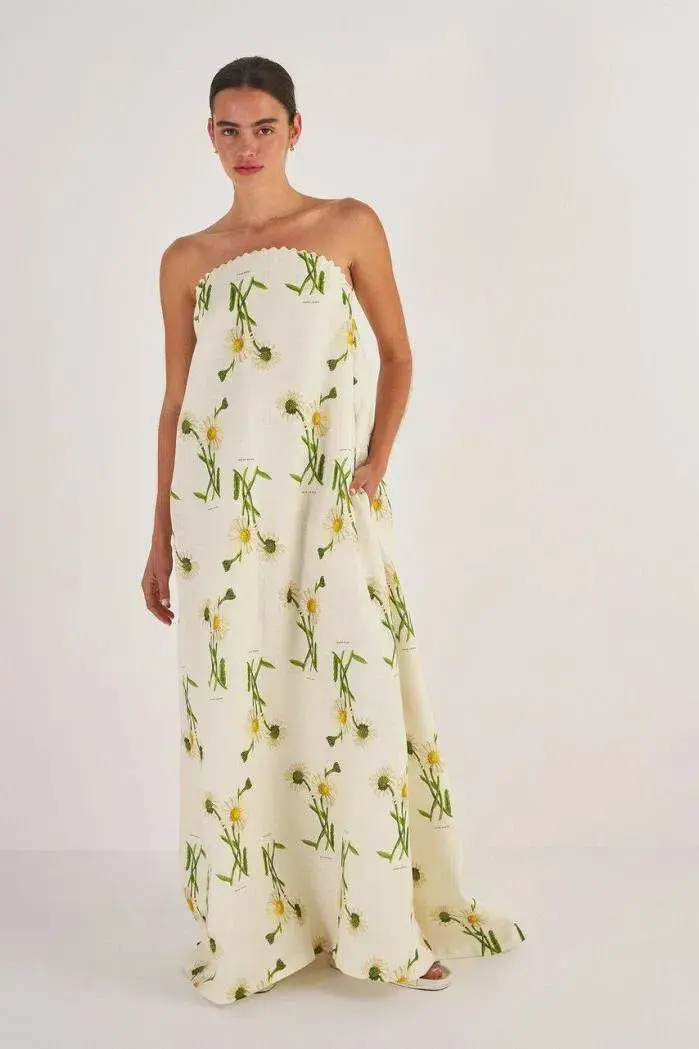Oroton Field Daisy Gown Cream Size AU 6  - Image 1