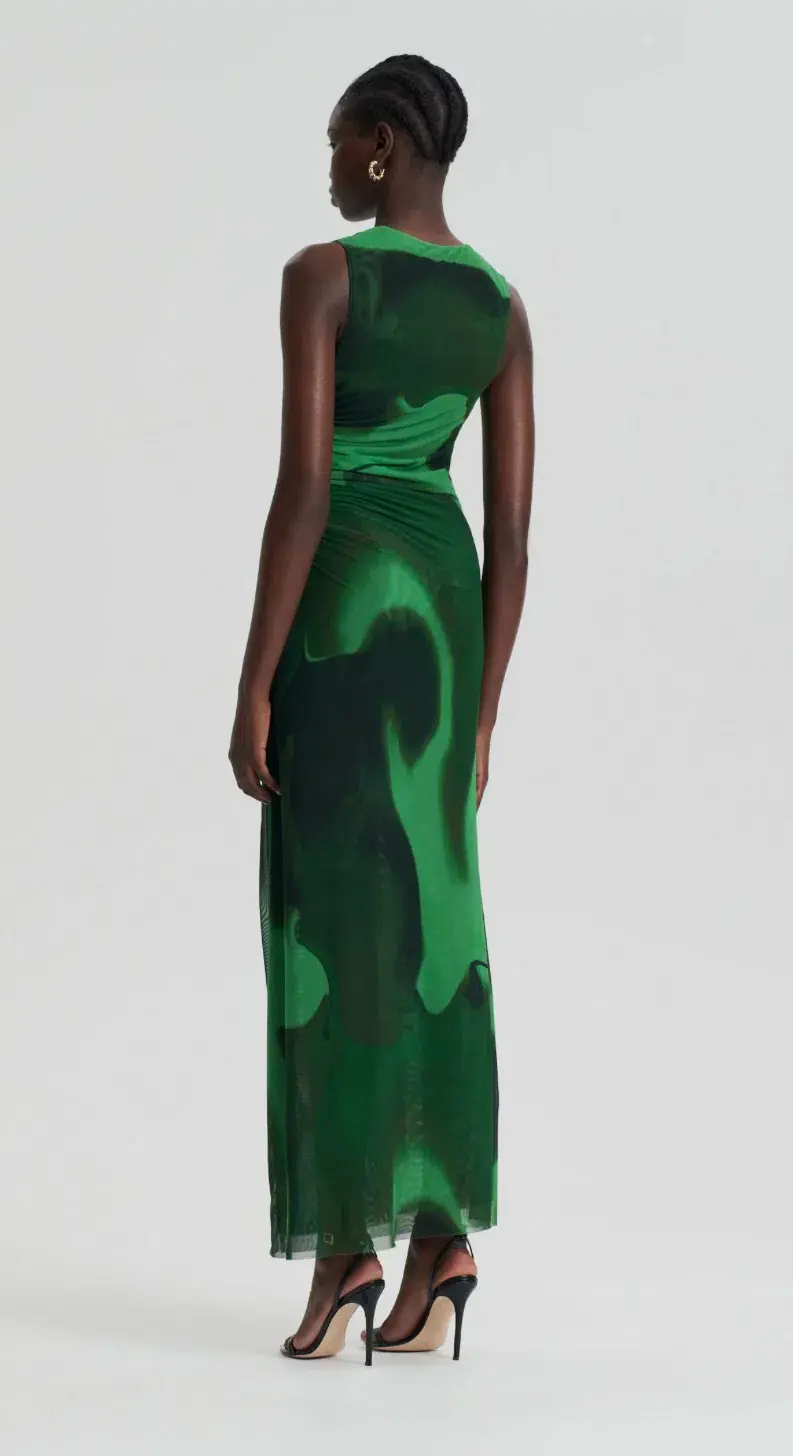 Scanlan Theodore Safari Italian Watercolour Dress Safari Size 10 for rent on The Volte - main image