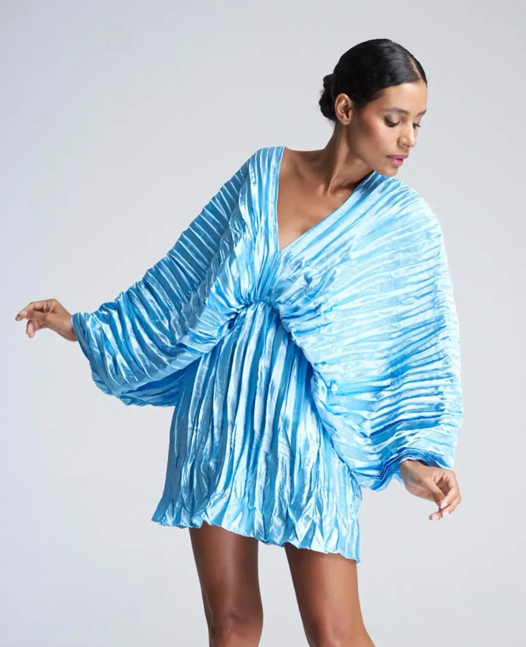 L’Idée Deluxe De Luxe Mini Dress Gown Sky Blue Size 10  for rent on The Volte - main image