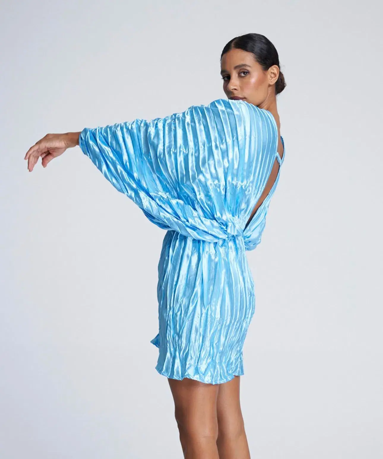 L’Idée Deluxe De Luxe Mini Dress Gown Sky Blue Size 10  - Image 4