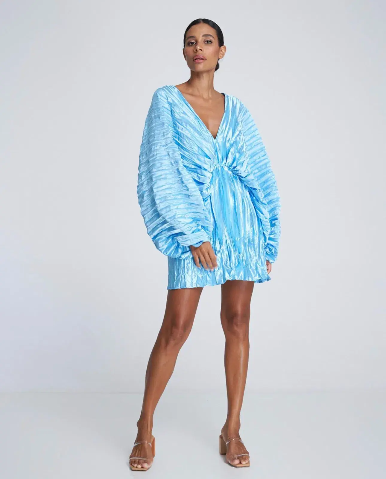 L’Idée Deluxe De Luxe Mini Dress Gown Sky Blue Size 10  - Image 1