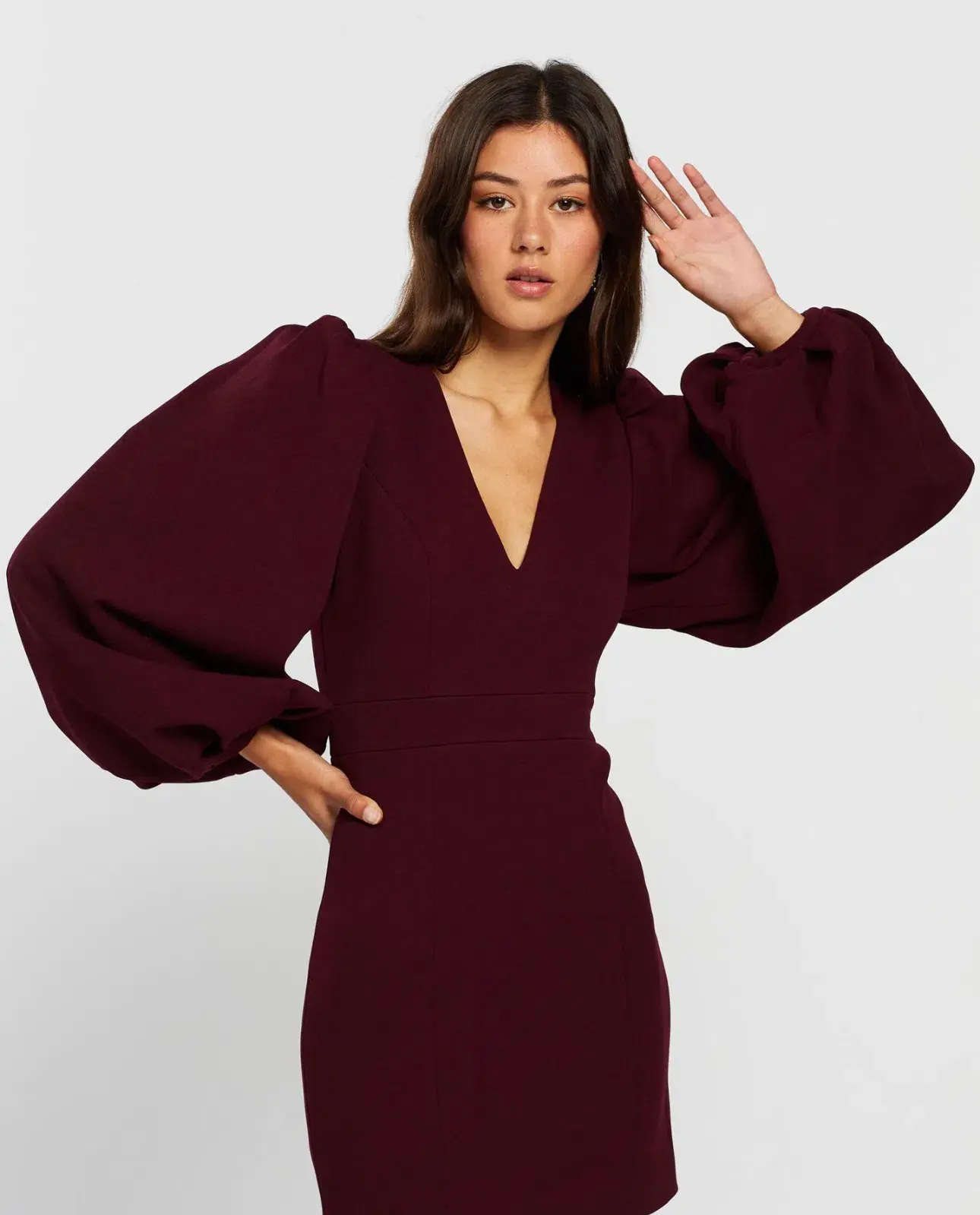 Mossman See You Again Dress Wine Size 14 - Image 2