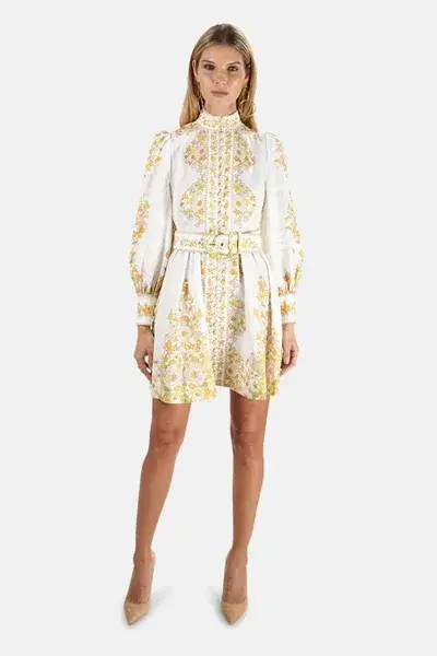 Zimmermann Super Eight Tubular Mini Dress Pink Meadow Size 2/Au 12  - Image 5