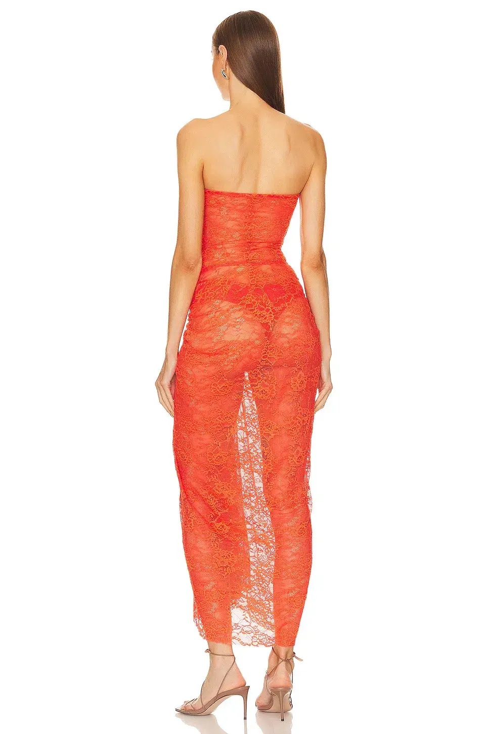 Natalie Rolt Naomi Dress Tangerine Size 8  for rent on The Volte - main image