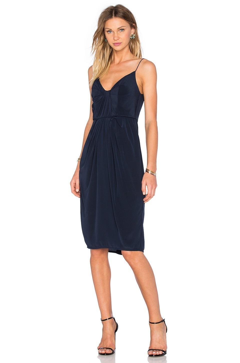 Zimmermann Silk Folded Dress French Navy Size 6  - Image 1