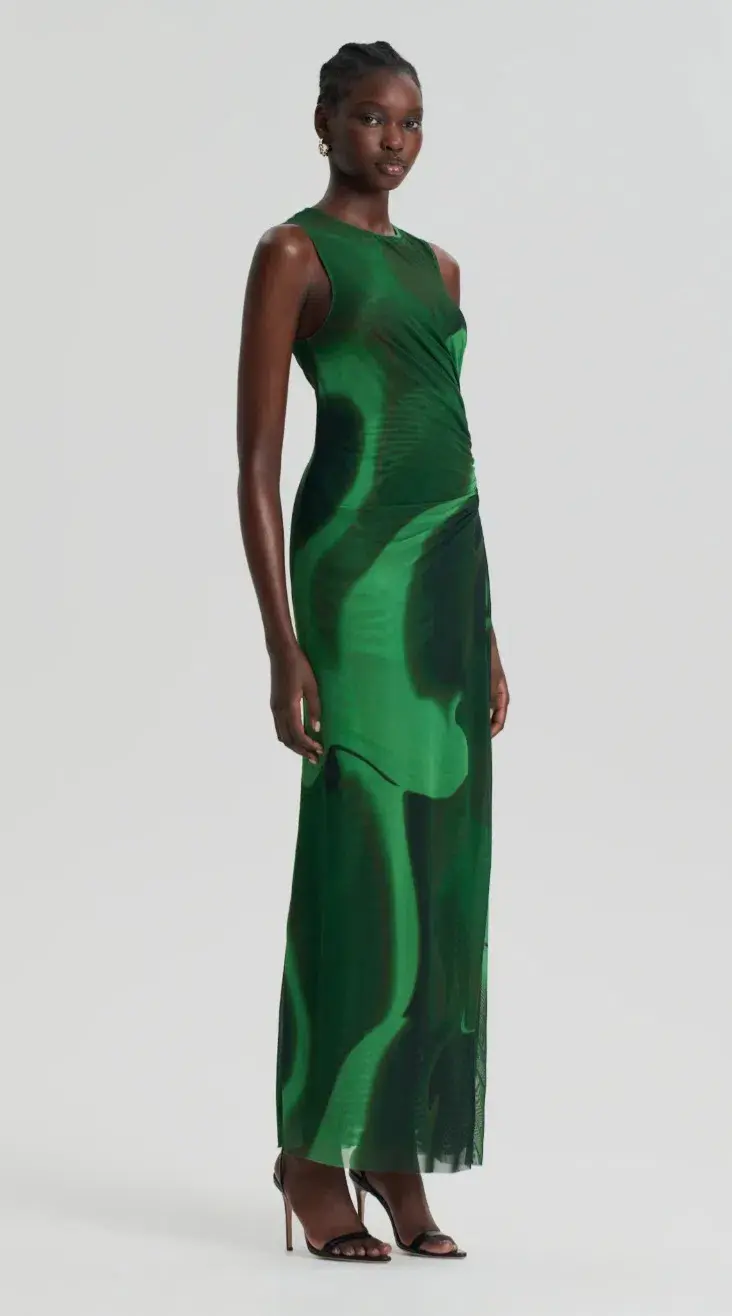 Scanlan Theodore Italian Watercolour Print Dress Safari Size 8 for rent on The Volte - main image