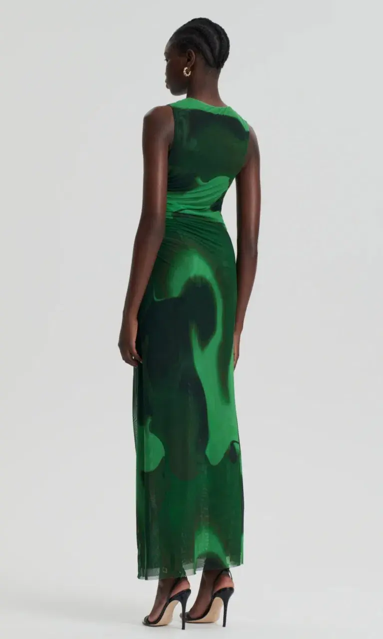 Scanlan Theodore Italian Watercolour Print Dress Safari Size 8 for rent on The Volte - main image