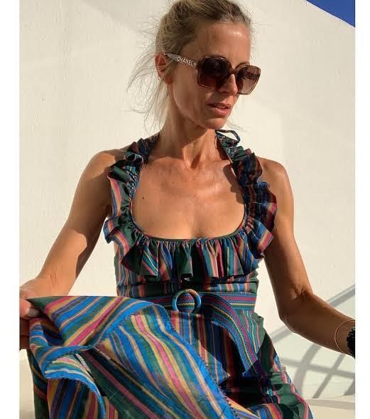Zimmermann Allia Striped Picnic Maxi Dress Multi Size 6 - Image 2