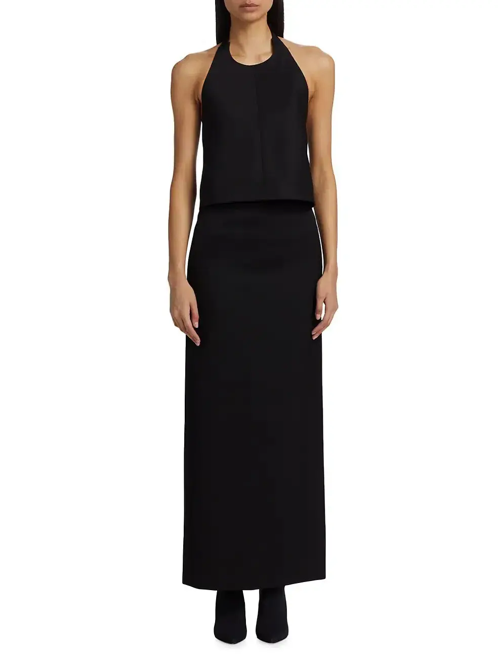 Wardrobe Nyc Backless Halter Top and Column Skirt Black Size M/AU 10 - Image 1