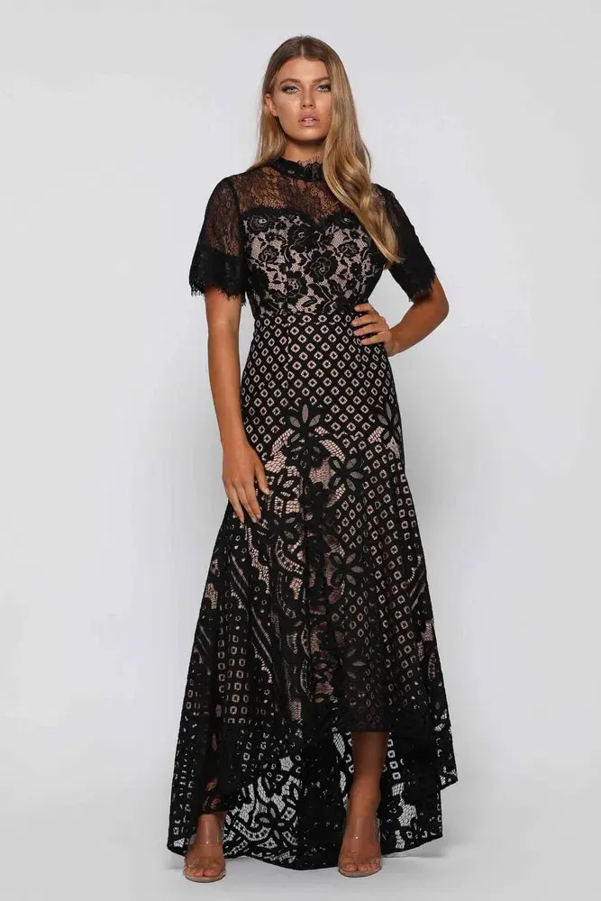Elle Zeitoune Tayla Dress Black Size 6 for rent on The Volte - main image