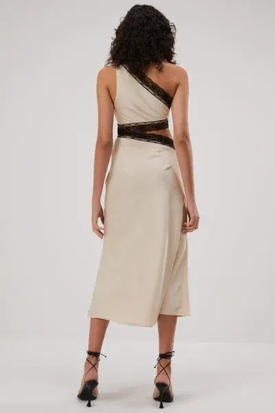 MISHA Hattie Satin Midi Dress Pink Champagne Size 6/XS - Image 4