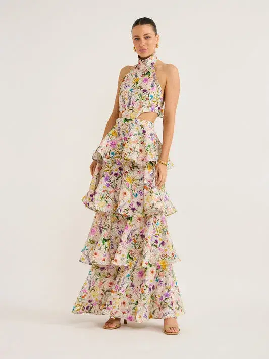 Aqua Blu Heather Dress in Jardine Floral Print Size 10 - Image 1