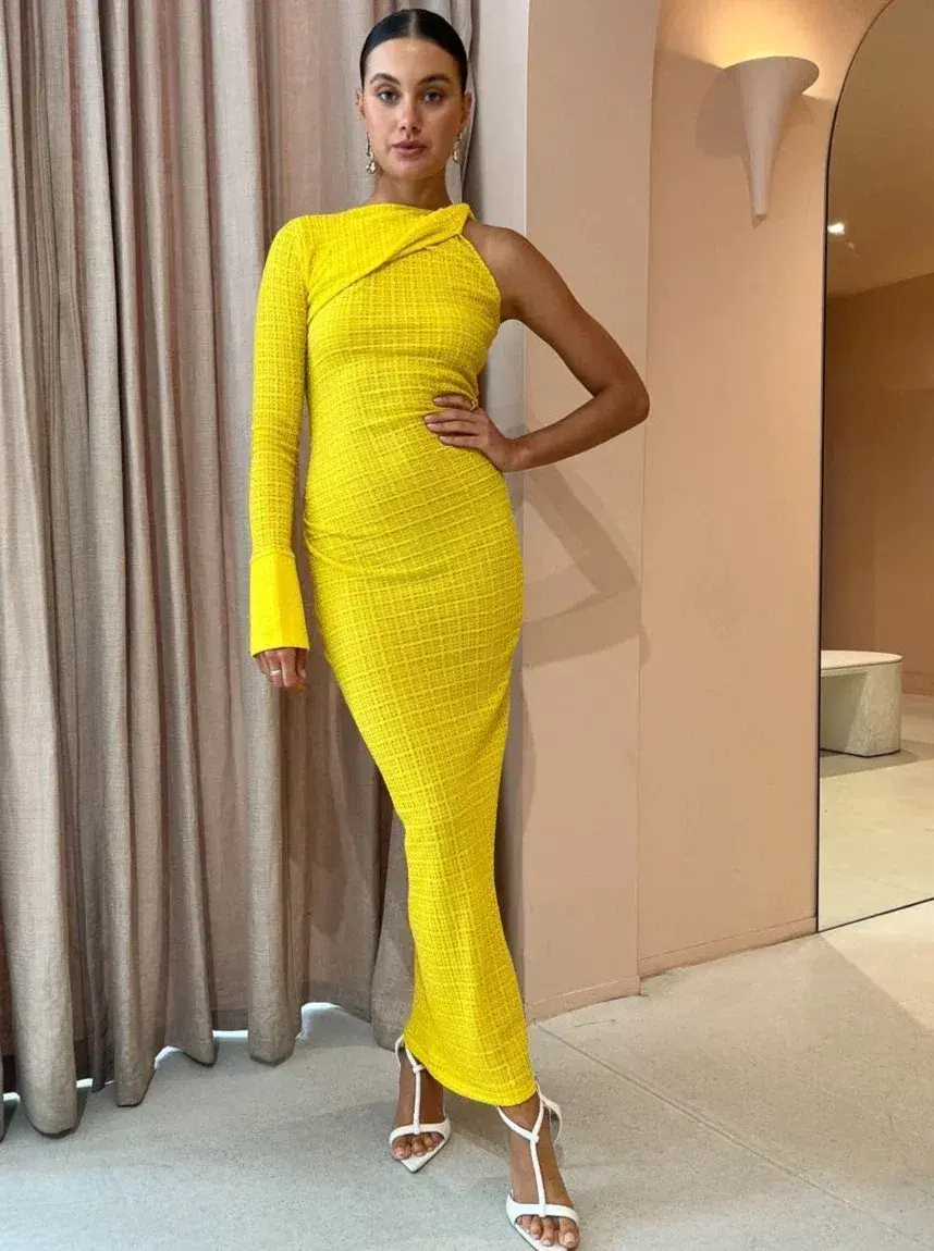 Camilla and Marc Cypress Dress Yellow Size 6 - Image 2