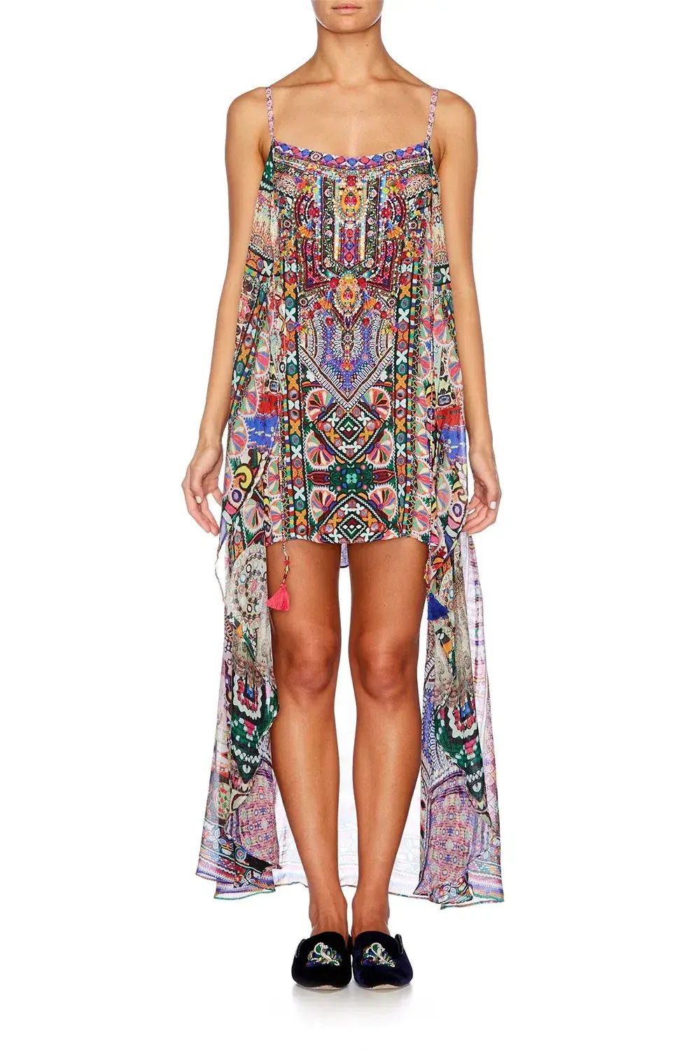 Camilla Kalbelia Queen Pink Mini Dress With Long Overlay Size 12 - Image 2