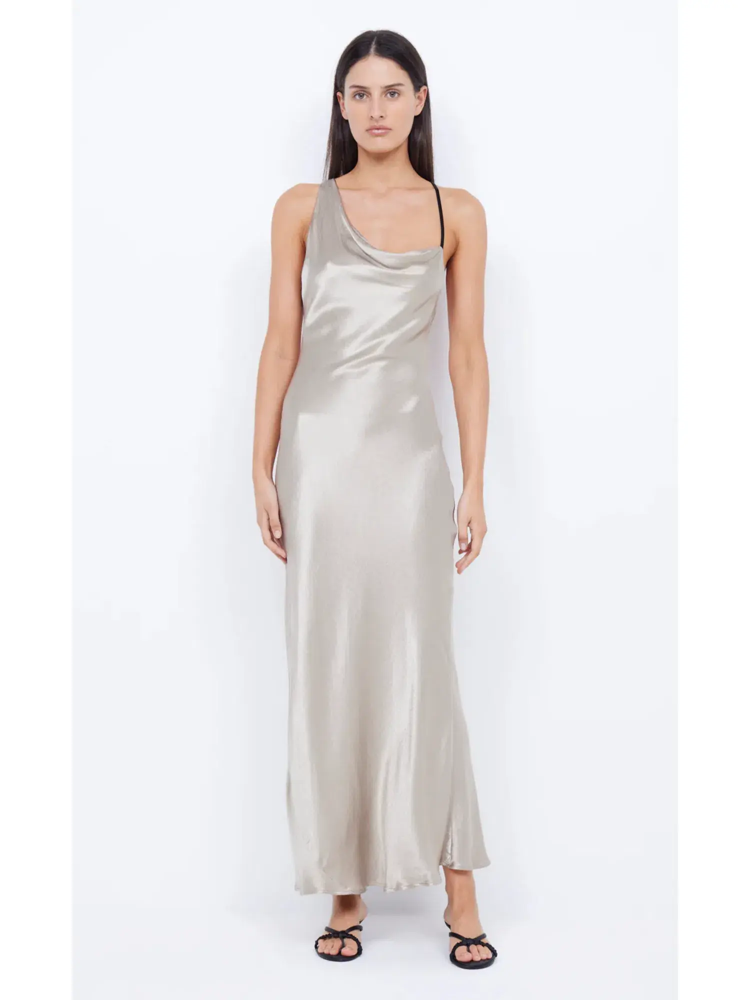 Bec & Bridge Farah Cowl Maxi Dress Oyster/Black Size AU 6 - Image 1