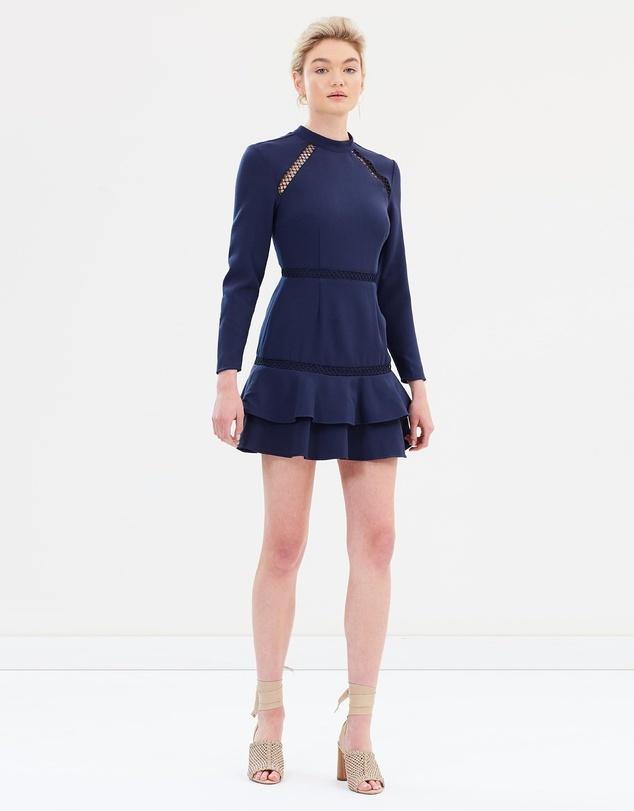 Keepsake the Label Wild Things Long Sleeve Dress Navy - Image 1