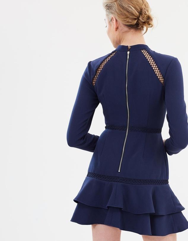 Keepsake the Label Wild Things Long Sleeve Dress Navy - Image 2
