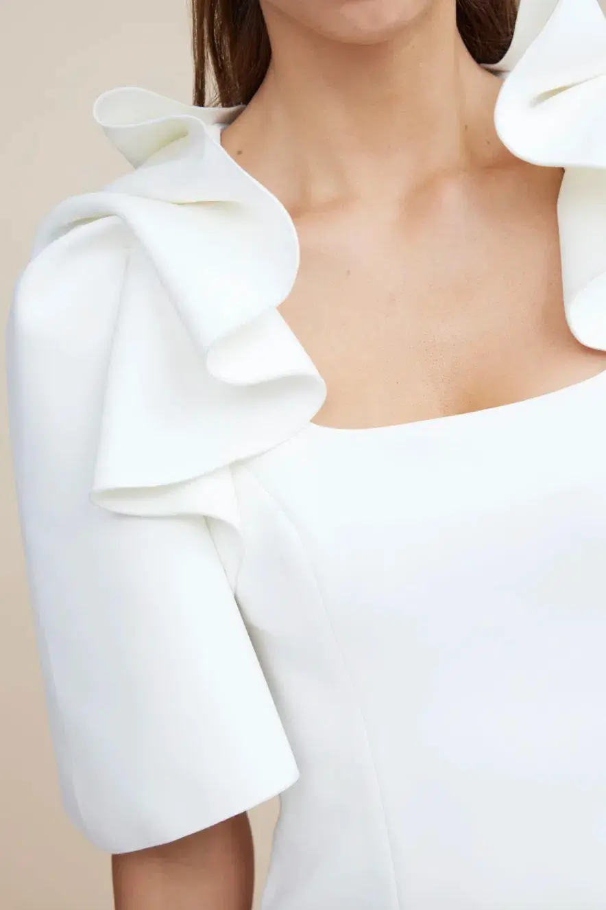 Acler Gwynne Dress in Cream Size AU 8 - Image 5