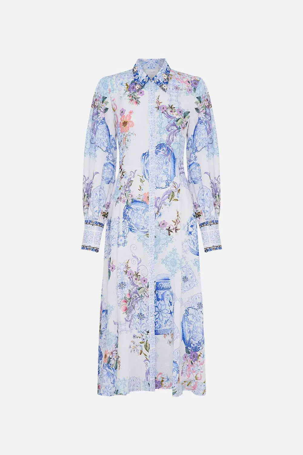 Camilla Waist Tie Shirt Dress Paint Me Positano Size AU 12 - Image 4