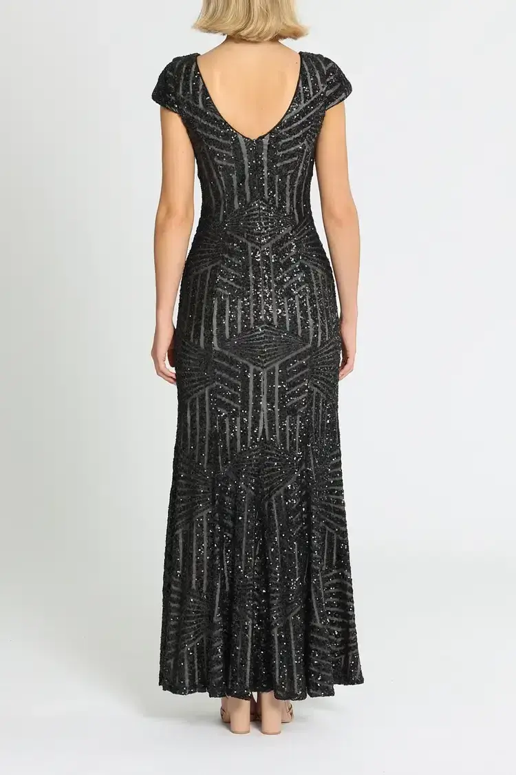 L'amour Grace Gown Black Black Size AU 8 - Image 3
