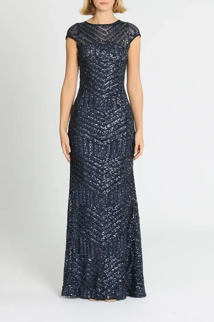 L'amour Grace Gown Navy Size AU 8 - Image 1