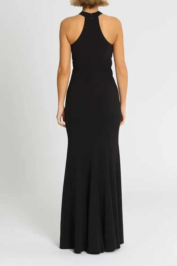 L'amour High Neck Scuba Crepe Black Size AU 10 - Image 3