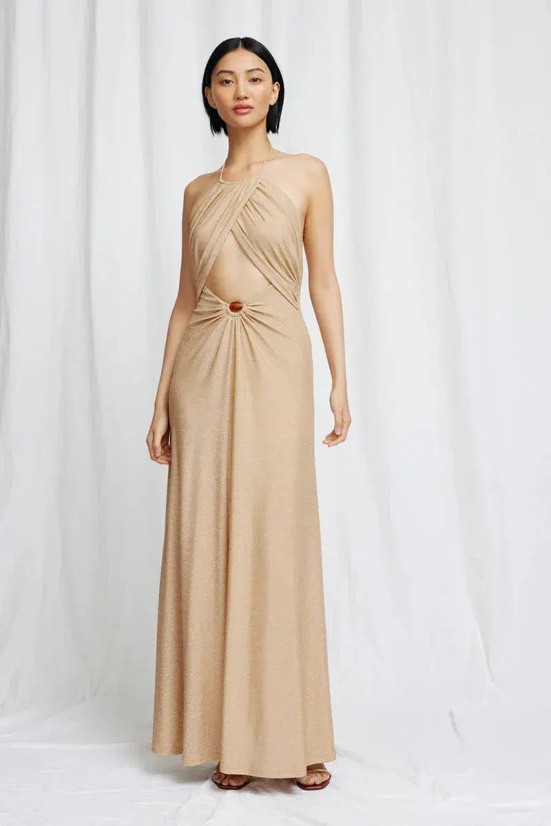 Significant Other Kyla Midi Dress Gold Size AU 12 - Image 1
