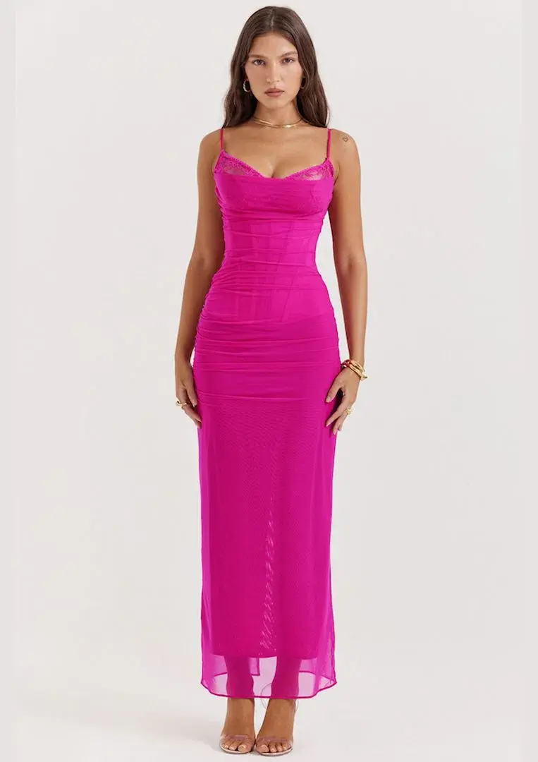 House of CB Nalini Dress Fuchsia Size S / AU 8 - Image 1