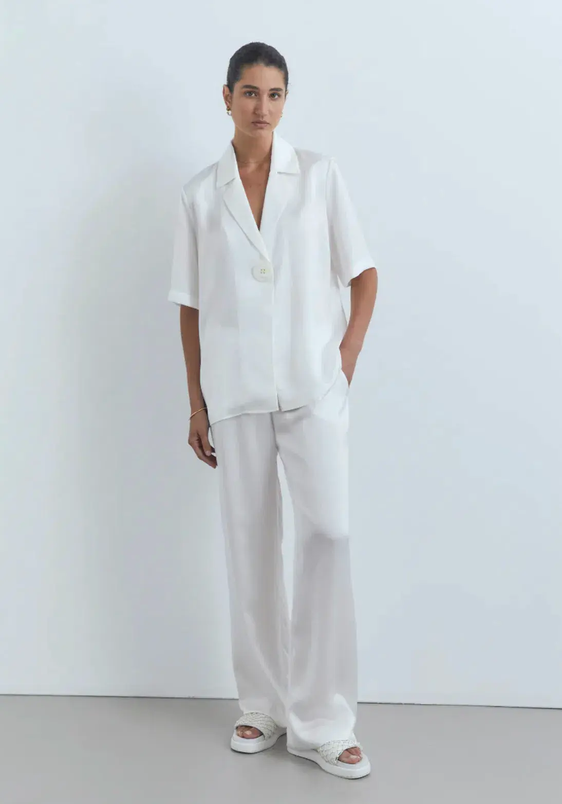 Viktoria And Woods Chorus Shirt And Pilot Pant Set Ivory White Size 14 - Image 1