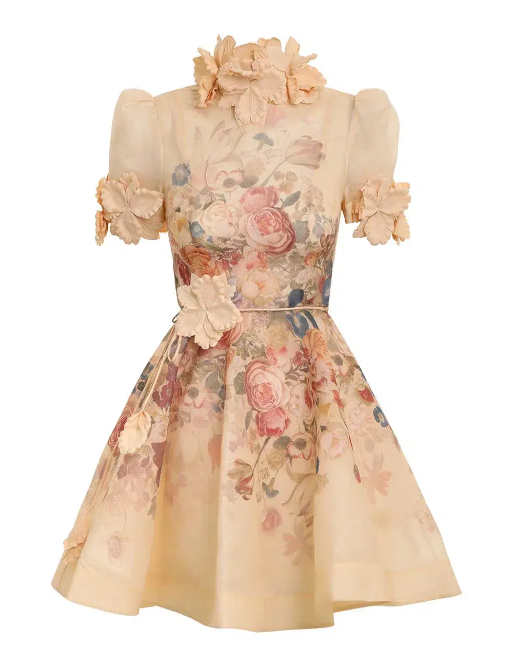 Zimmermann Luminosity Liftoff Flower Mini Dress Morisot Cream Size 0 / AU 8 - Image 2
