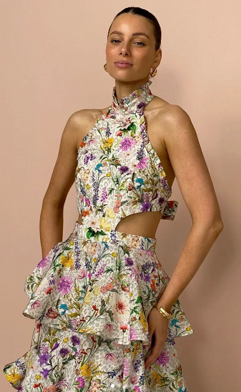 Aqua Blu The Jardine Heather Dress Print Size 10 for rent on The Volte - main image