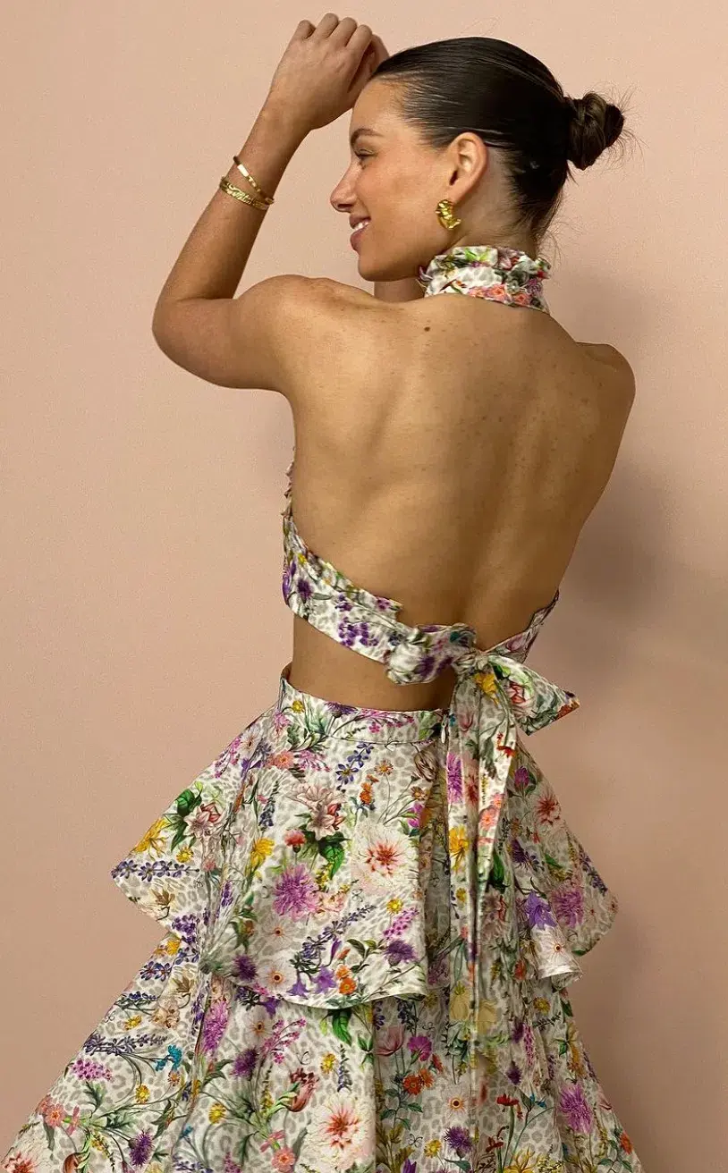 Aqua Blu The Jardine Heather Dress Print Size 10 for rent on The Volte - main image