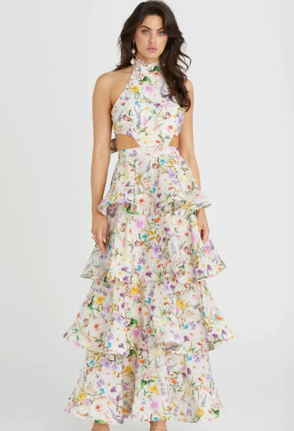 Aqua Blu The Jardine Heather Dress Print Size 10 - Image 8