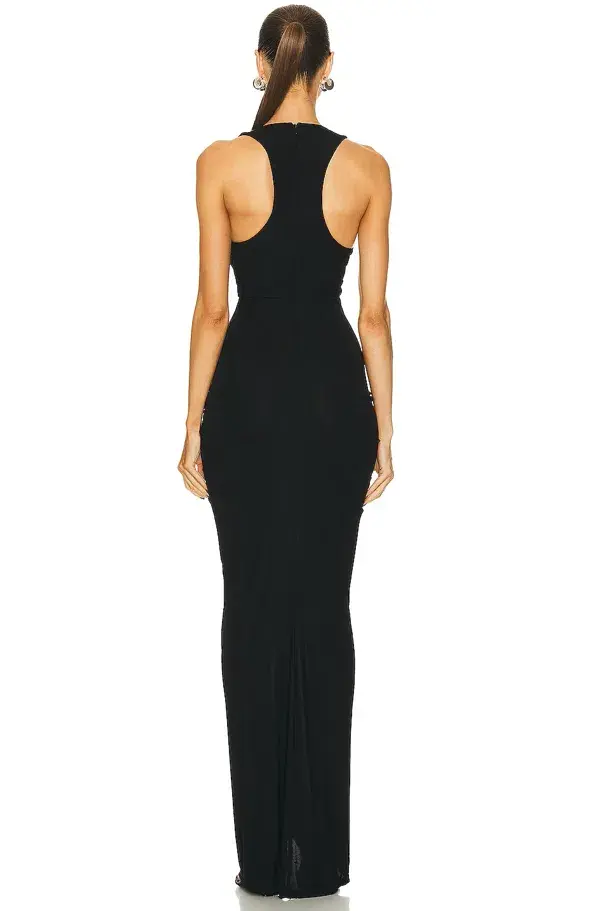 Christopher Esber Vivenda Drape Front Dress Black Size 8 - Image 3