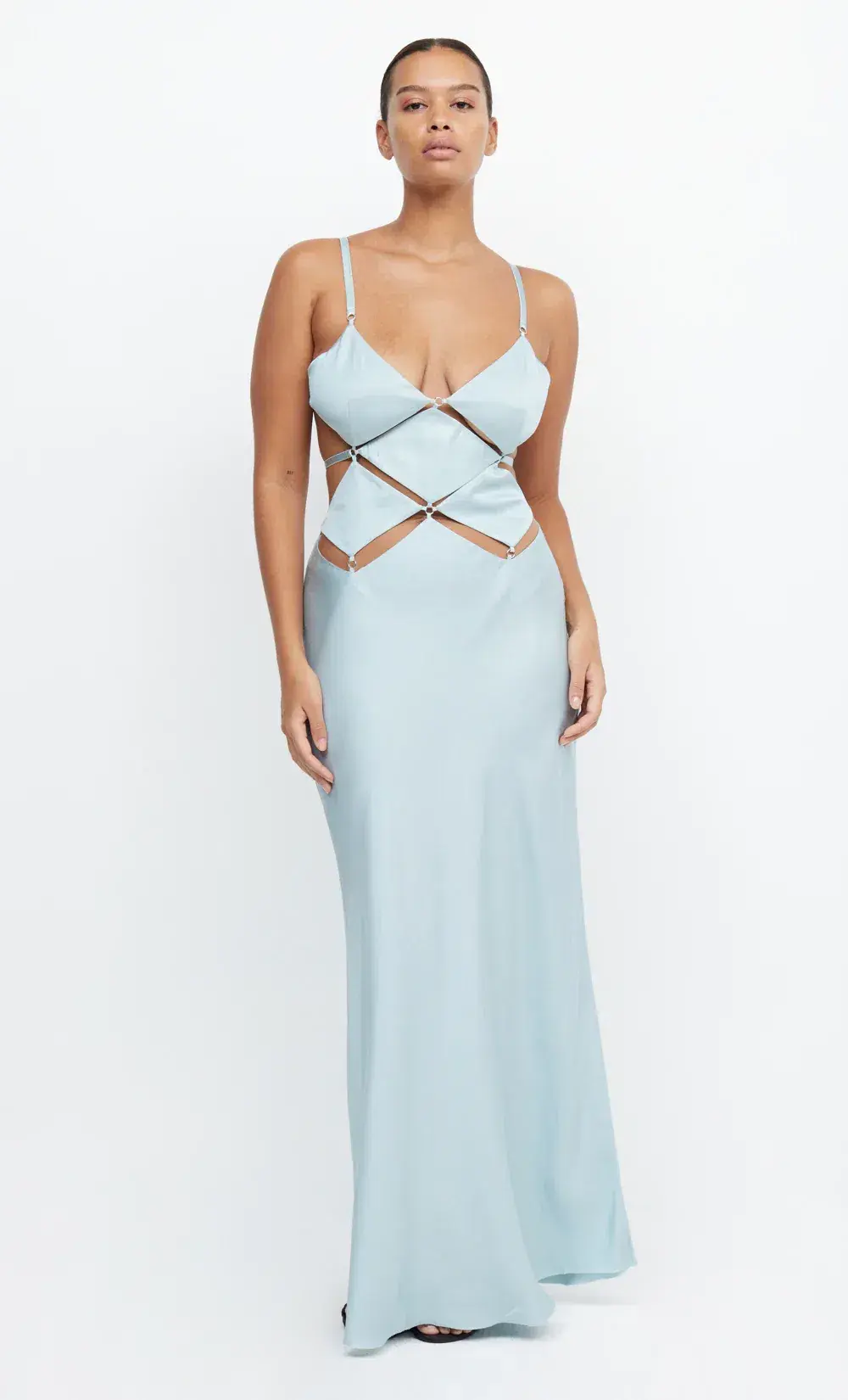 Bec & Bridge Diamond Days Strap Maxi Dress in Cloud Blue Size 12 - Image 4