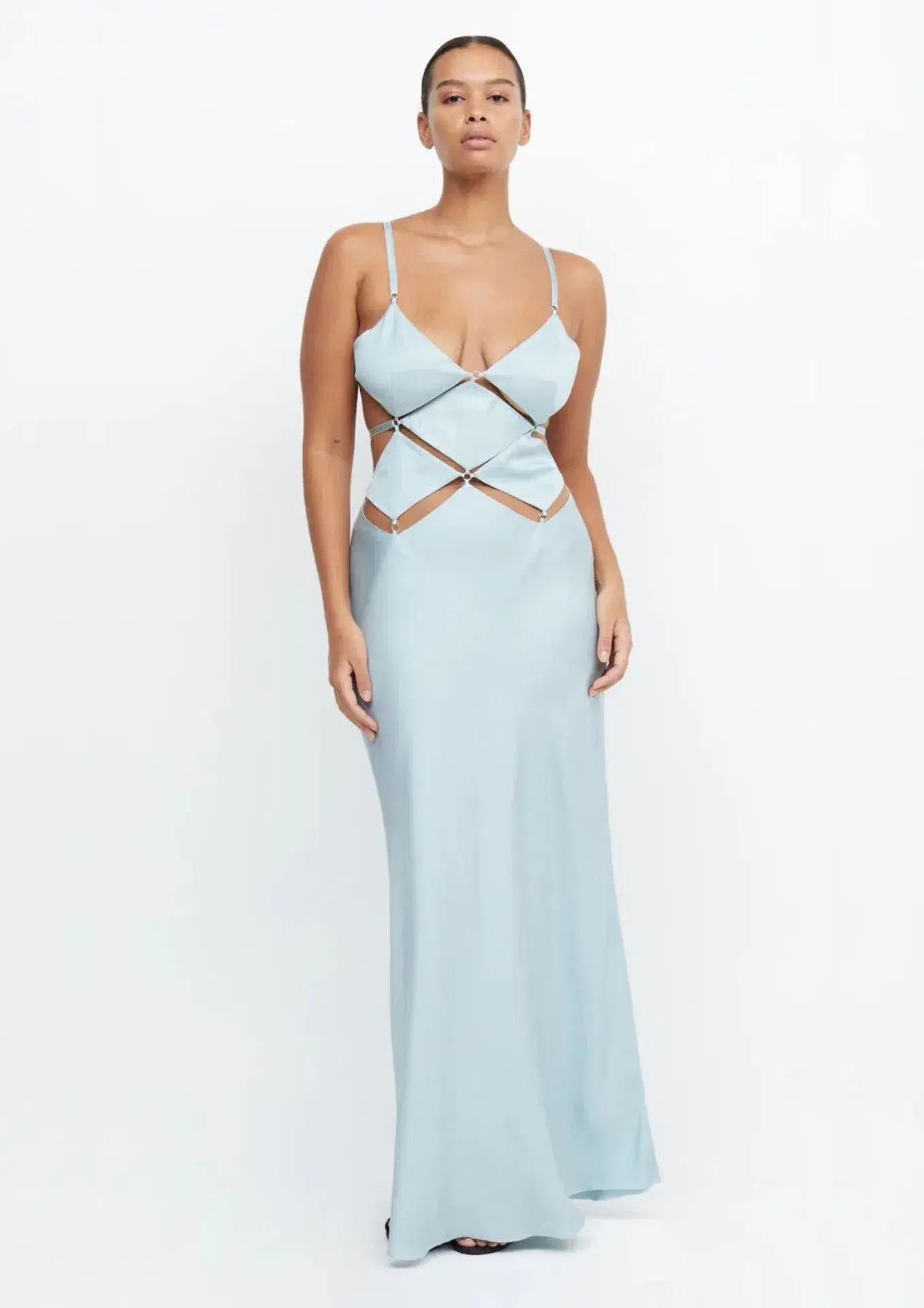 Bec & Bridge Diamond Days Strap Maxi Dress in Cloud Blue Size 12 - Image 1