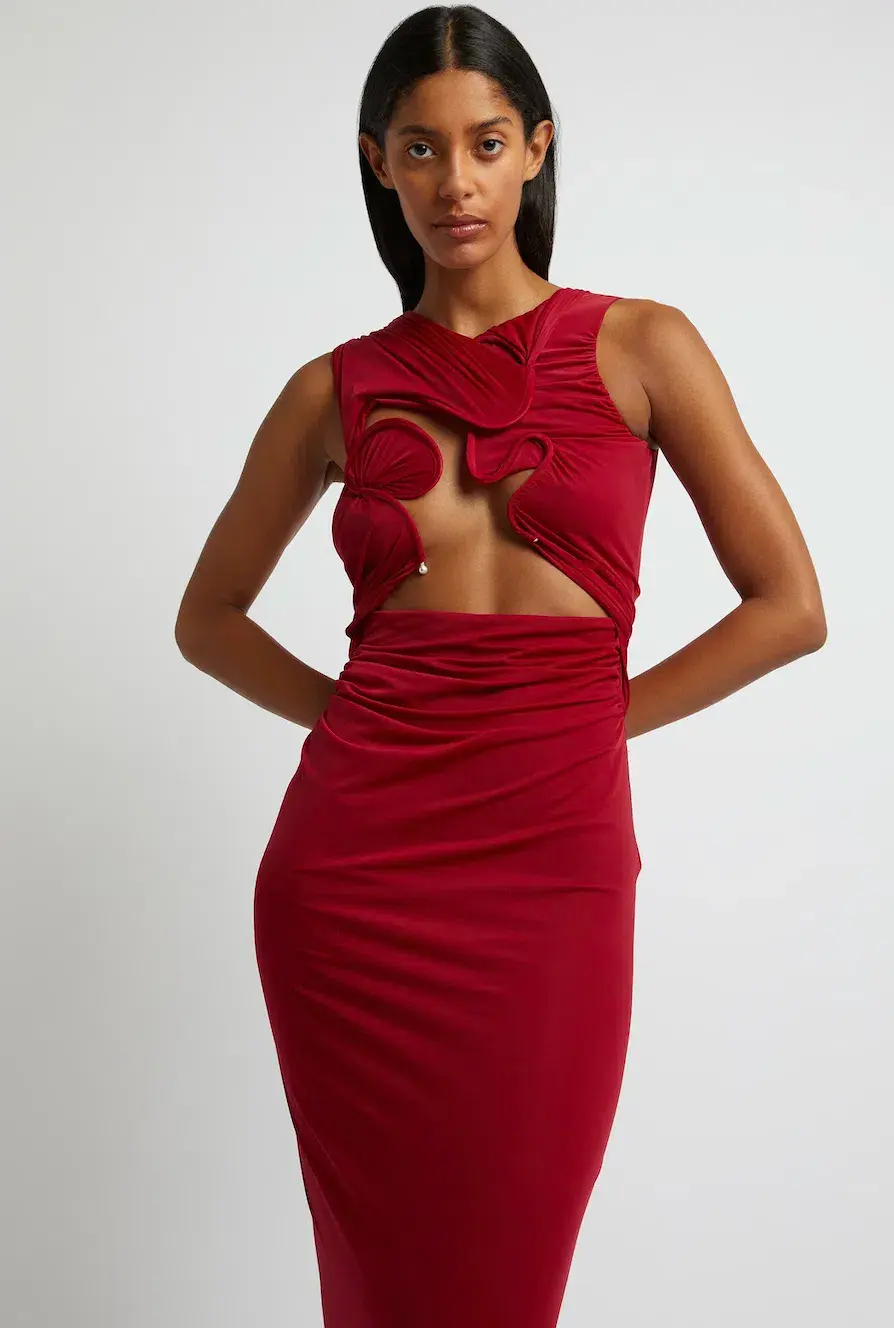 Christopher Esber Venus Tank Dress Cherry Size 8 - Image 2
