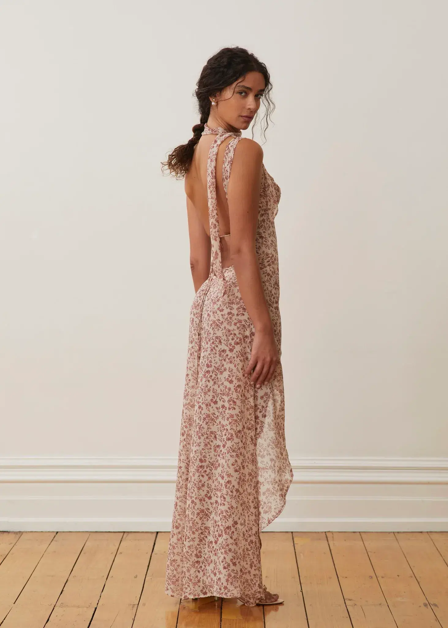 Arcina Ori Amelie Dress in Mauve/Floral  Size M/Au 10 - Image 3