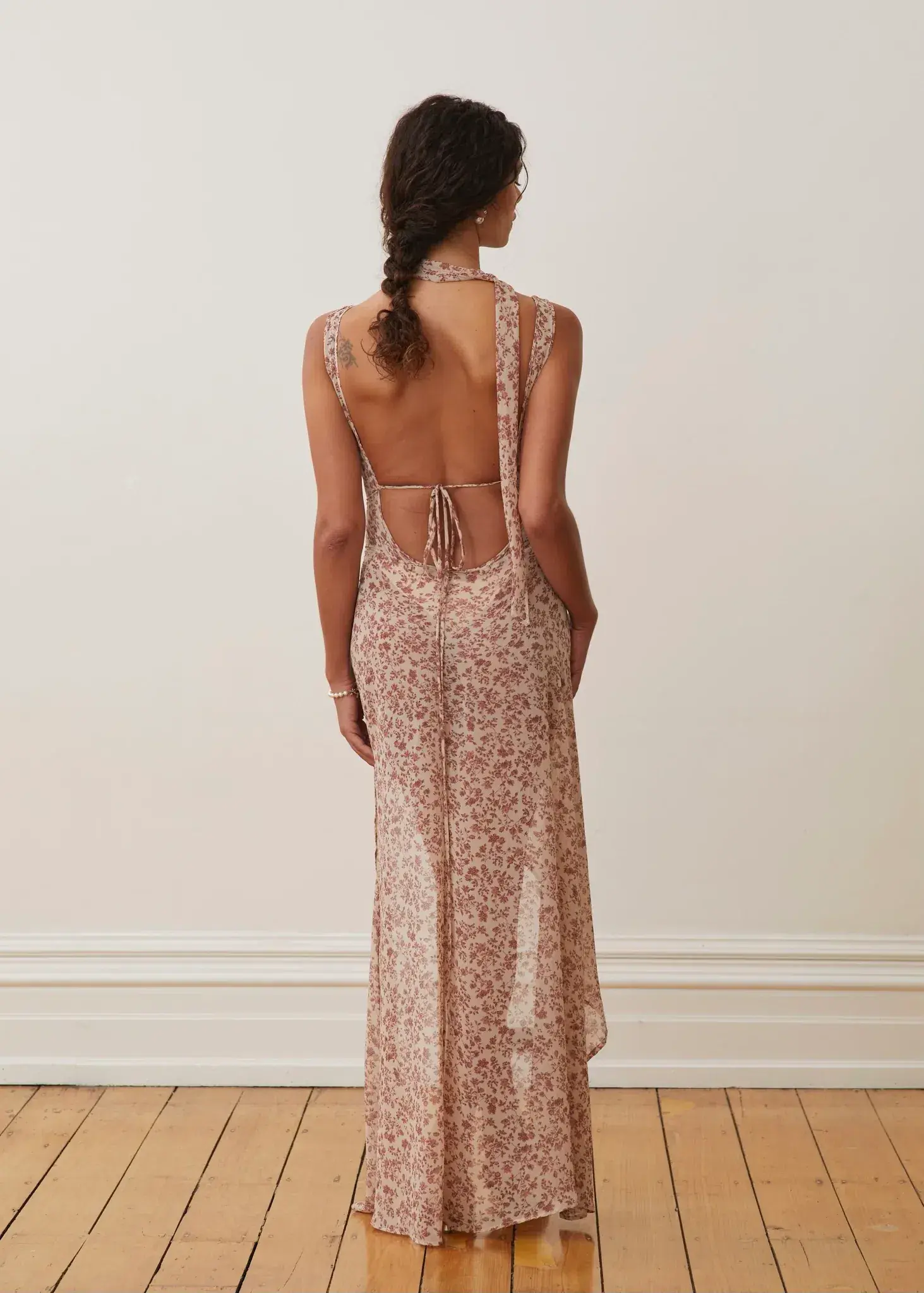 Arcina Ori Amelie Dress in Mauve/Floral  Size M/Au 10 - Image 4